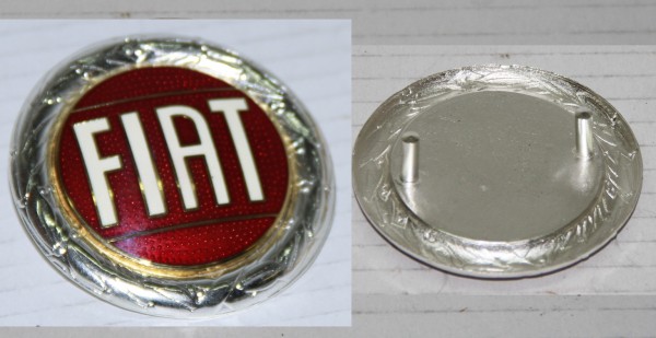 FIAT Emblem rund (emailliert) sehr schön Fiat 124 Spider, 128, X19 OE:4296412