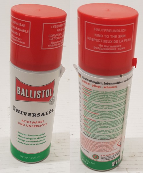 Ballistol Universalöl 200ml Pflegemittel fürTürschlößer, Zündschlößer, Gummiplegemittel