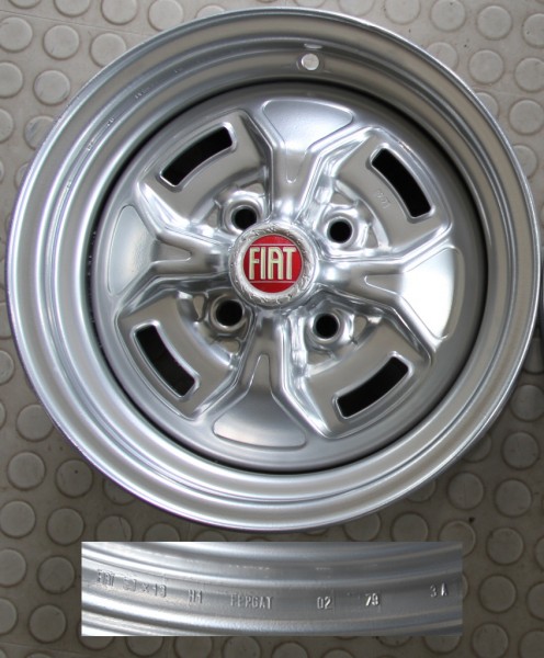Fiat / Fergat Stahlfelge 5J x 13 für Fiat 124